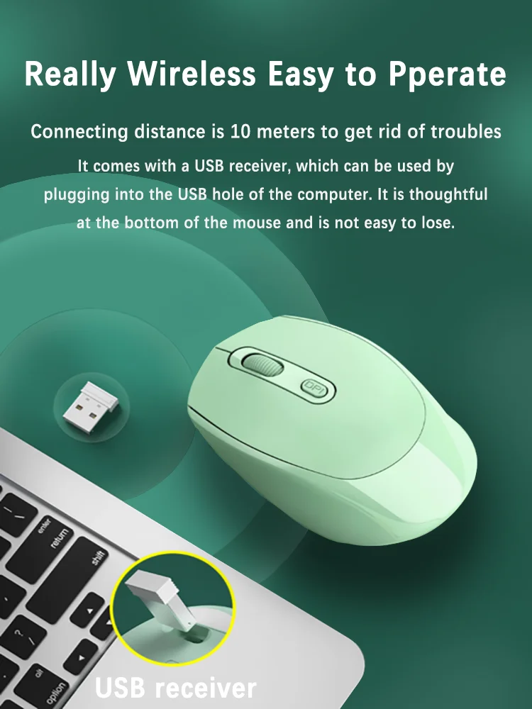 Wireless Gaming Mouse 2.4G Bluetooth 5.2 Rechargeable RGB 1600DPI Optical Mouse for PC Laptop Computer