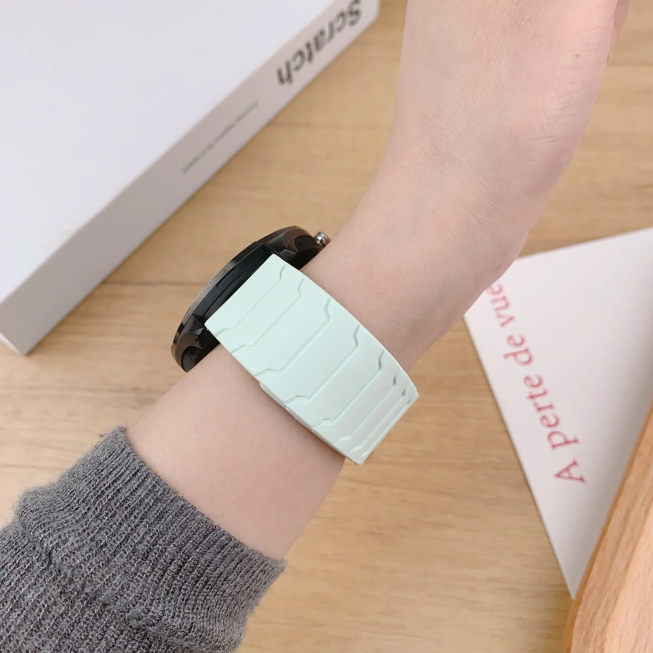 삼성 갤럭시 시계 7/6/5 액티브 2 amazfit 팔찌 화웨이 시계 GT 2e 3 밴드 용 20mm 22mm 18mm 실리콘 마그네틱 루프 스트랩