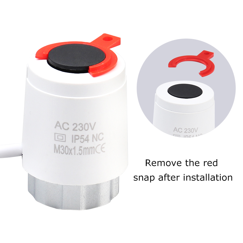 Нормально закрытый клапан для подогрева пола NC AC 230 В электрический тепловой привод коллектор для термостата для подогрева пола M30x1,5