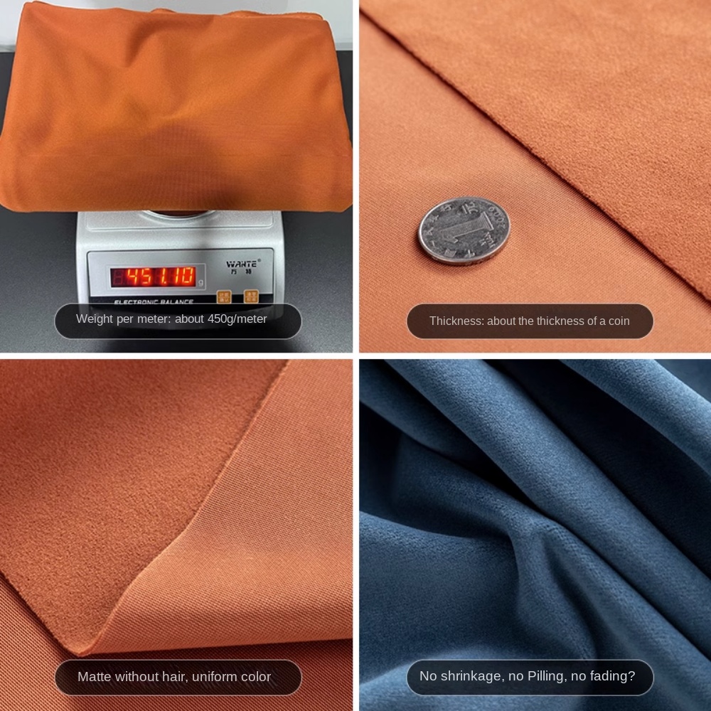 Matte Velvet Fabric Thickened Non-Inverted Velvet Fabric By Meter Stage Wedding Counter Curtain 450g Sofa Velvet Fabrics