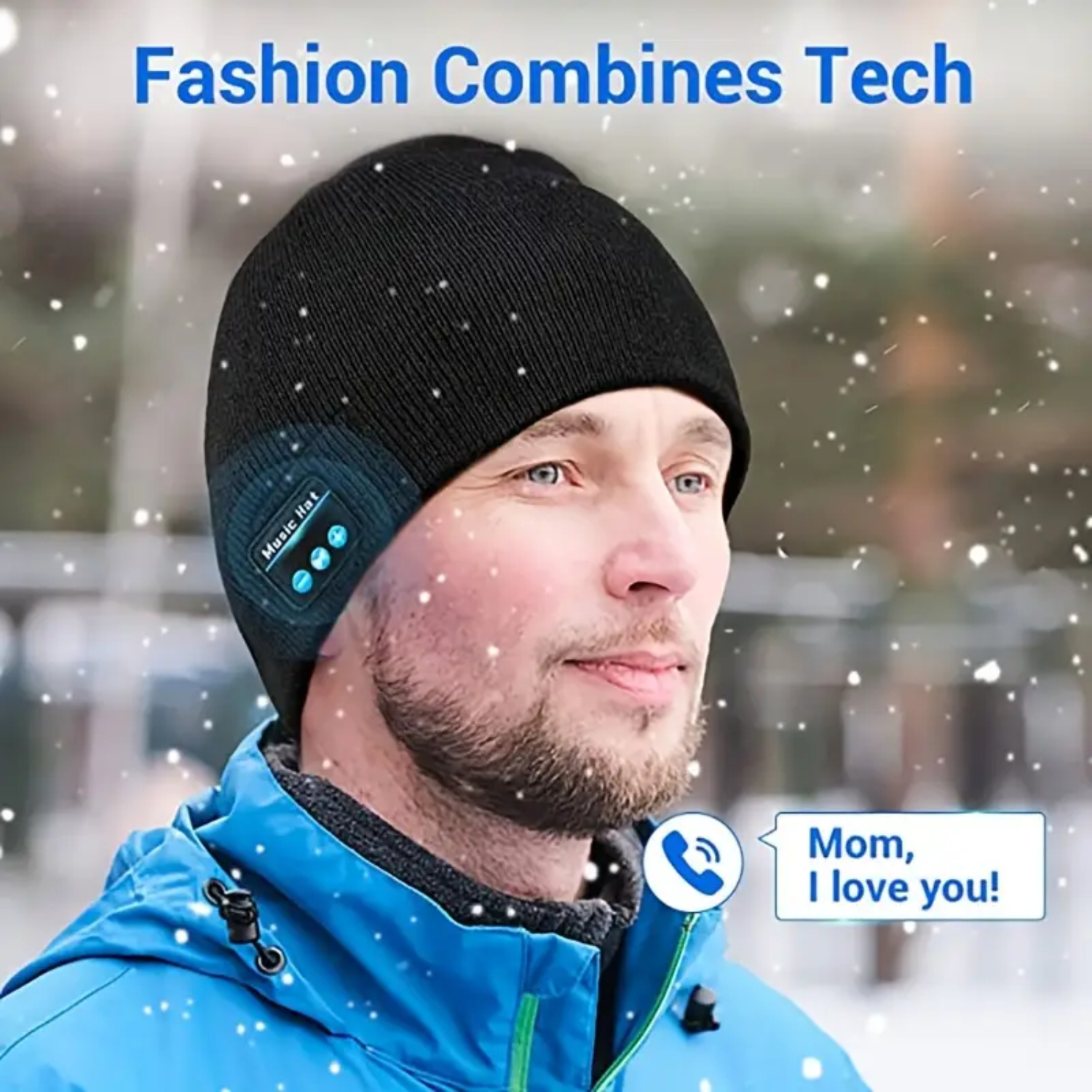 Unisex Winter Hat with Built-in Stereo Headphones for Cozy and Stylish Warmth