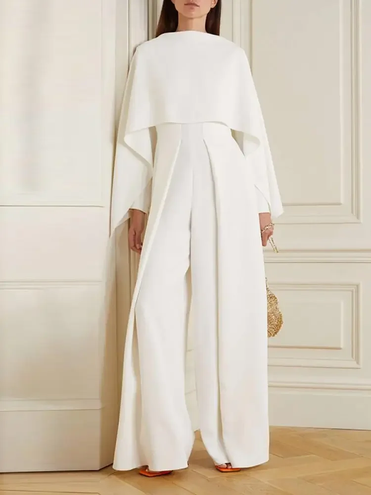 UOOZEE Women Fashion Solid Color Zipper Elegant Wide Leg Jumpsuits 2025 New Spring Autumn Long Sleeves Casual Jump Suits
