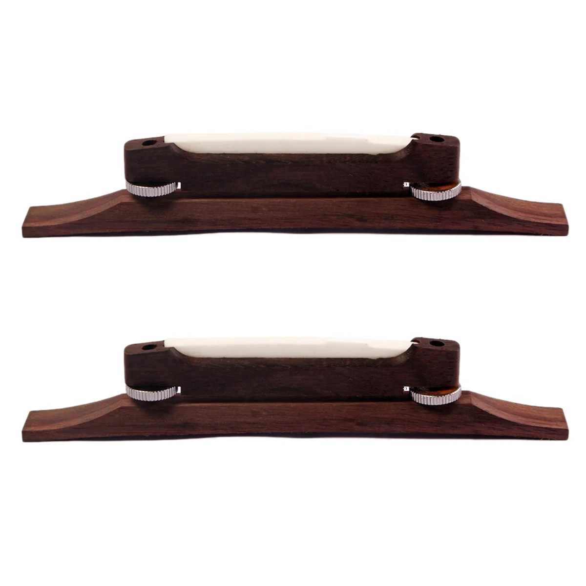 BAAU 2X Ponte de jacarandá para guitarra Archtop com peças de ponte de guitarra de sela de osso