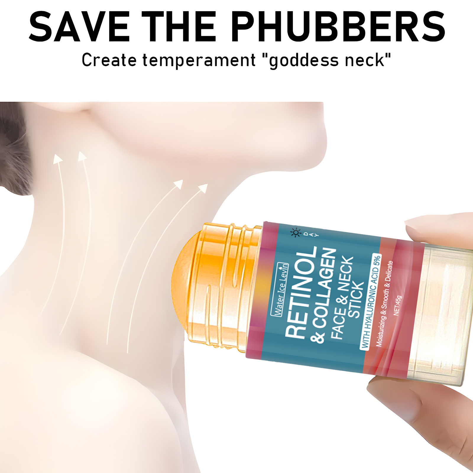 Barre de traitement du visage et du cou au rétinol avec une élasticité raffermissante, améliore la Lotion pour peaux amples, hydrate et éclaircit la peau