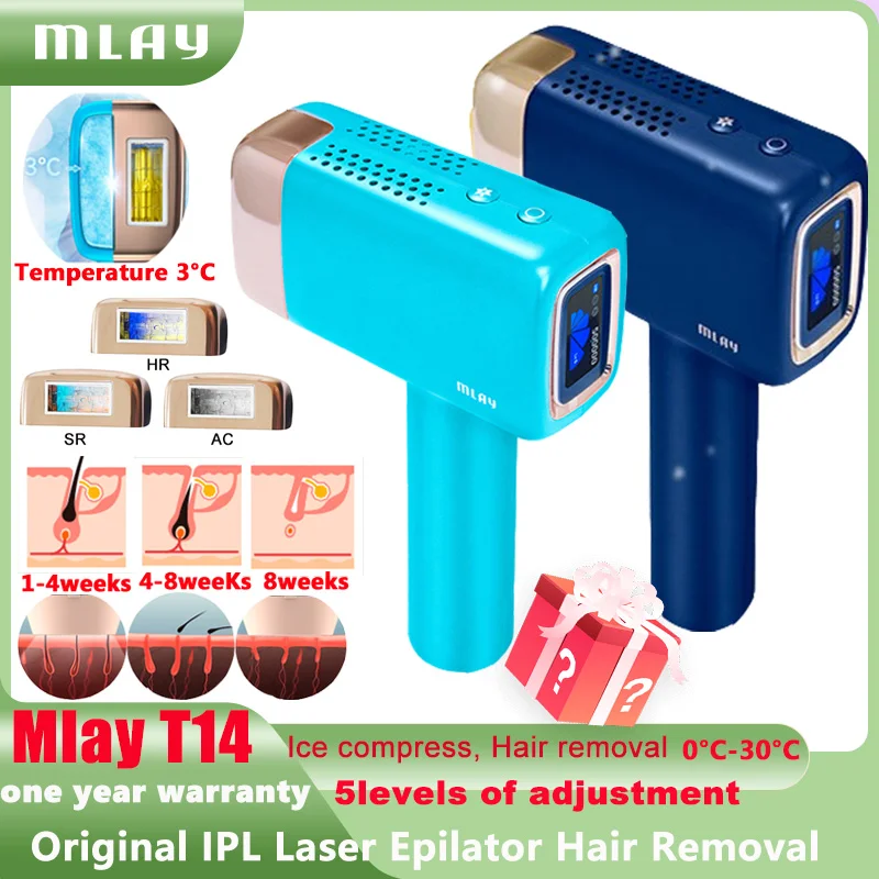 MLAY Laser Mlay T14 Tóc Triệt Lông IPL Đá Lạnh Máy Tẩy Nhổ Lông 500000 Lần Đánh Đèn 3IN1 Máy Tẩy Nhổ Lông Cơ Thể Depilador Laser