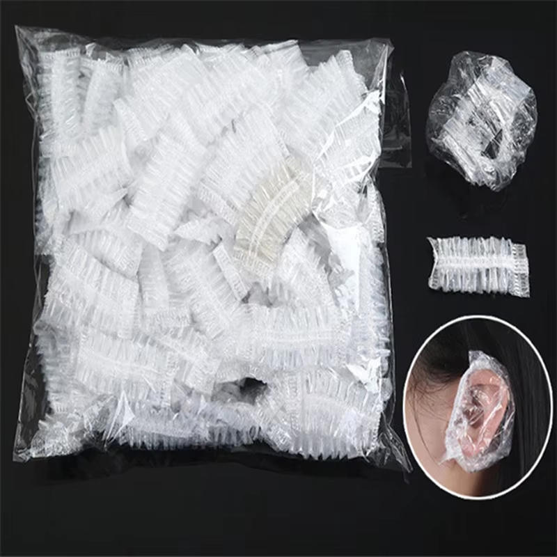 100 unids/pack orejera impermeable desechable tinte para el cabello orejera lavado de cabello de bebé adultos niños almohadilla de oreja Anti entrada de agua cubierta de oreja
