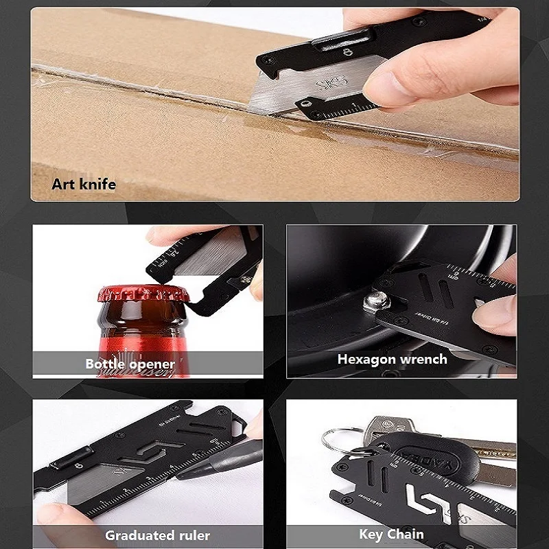 Cuchillo EDC multifuncional Muuж кан maesлярія Cutter Papelería Desembalaje portátil Corte de papel para abridor de botellas doméstico al aire libre