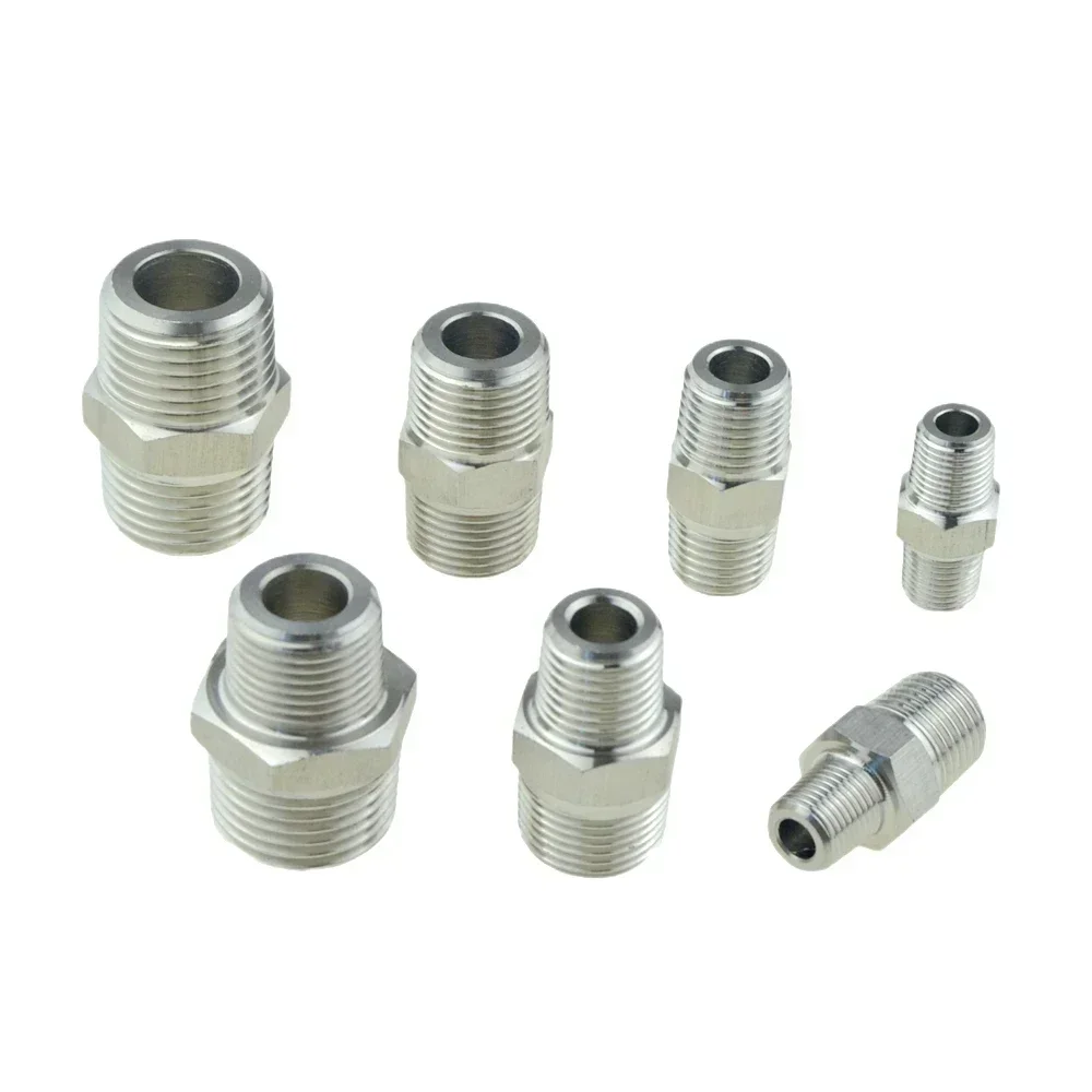 Conector acoplador adaptador de aire, conector reductor de casquillo de acero inoxidable 304, rosca macho hembra 1/8 1/4 3/8 1/2 3/4 PT