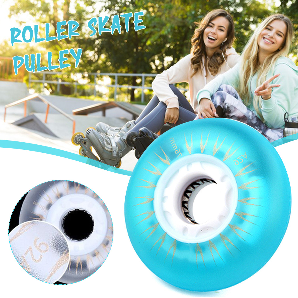 Glühendes Rollschuh-Brems rad einreihiges Lager Skates Rollschuhe Zubehör