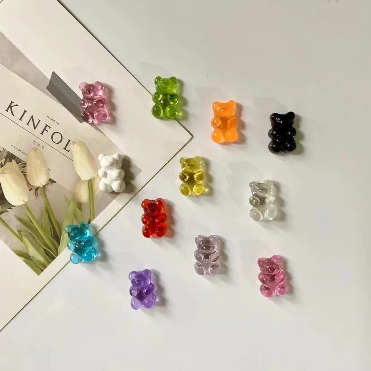 10 pezzi di magnete per frigorifero con orsetto dolce, adesivo per lavagna e lavagna, adesivo magnetico per messaggio fotografico