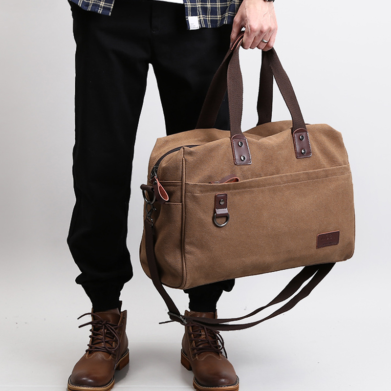 Herren-Handtasche aus Segeltuch, lässige Business-Taschen, passend für 15,6-Zoll-Laptops, modische Fitness, hochwertige Reise-Umhängetasche
