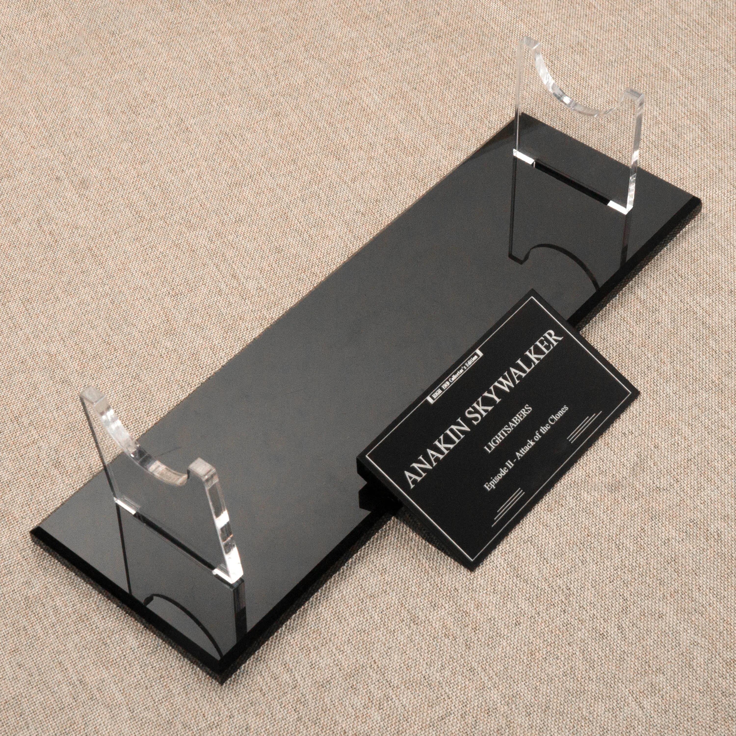 LUKE Anakin Darth Vader Obiwan Lightsabers collection display stand saber nameplate acrylic material
