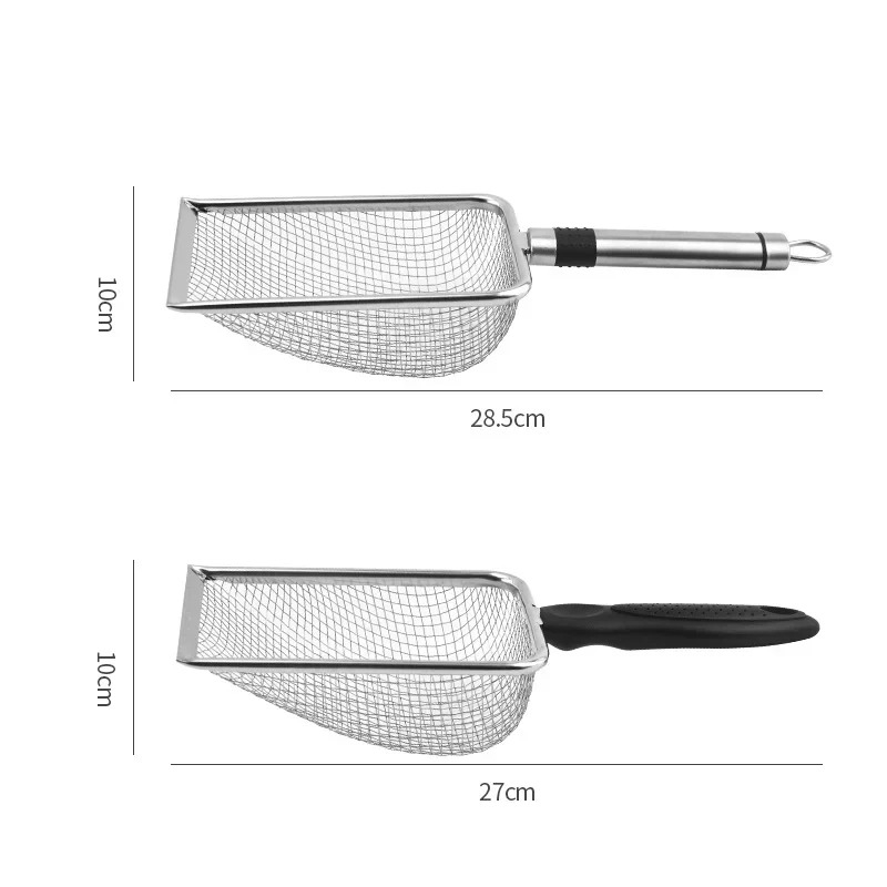 1Pc Huisdier Schoonmaken Tool Metaal Aluminium Kattenbakvulling Scoop Roestvrij Staal Duurzaam Handvat Huisdier Kak Schop
