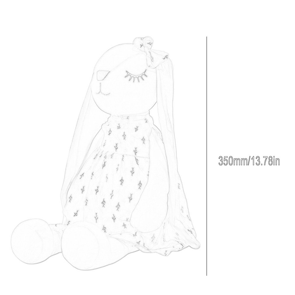 Coelhinho fofo de 35cm/14 polegadas, boneca de coelho calmante, boneca de dormir, animais de pelúcia, brinquedo de boneca de pelúcia infantil