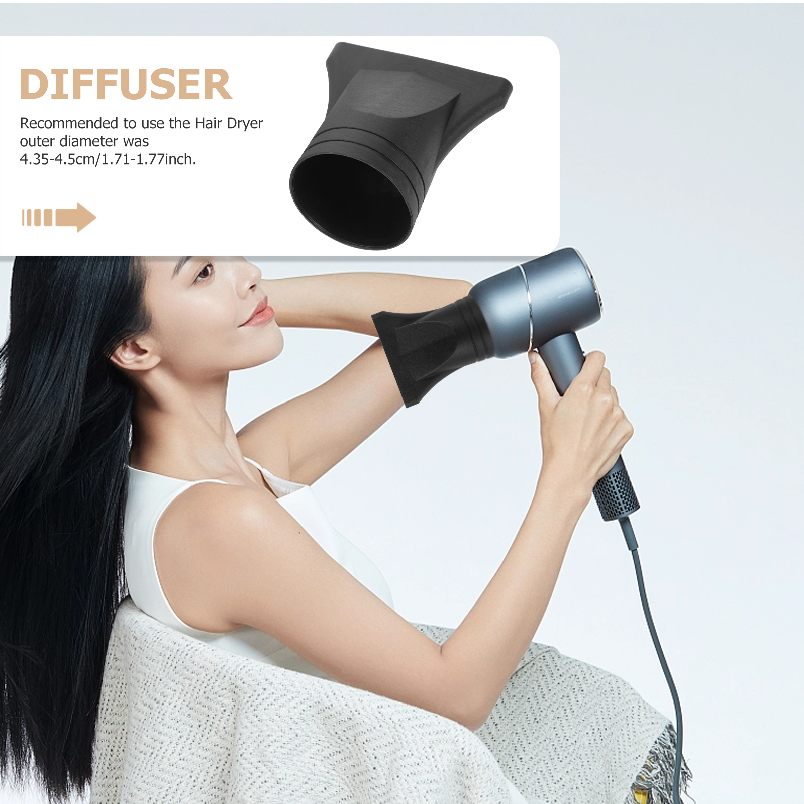 Nozel Pengering rambut, penyebar tiup, perlengkapan konsentrator pengganti pengering Salon sempit datar