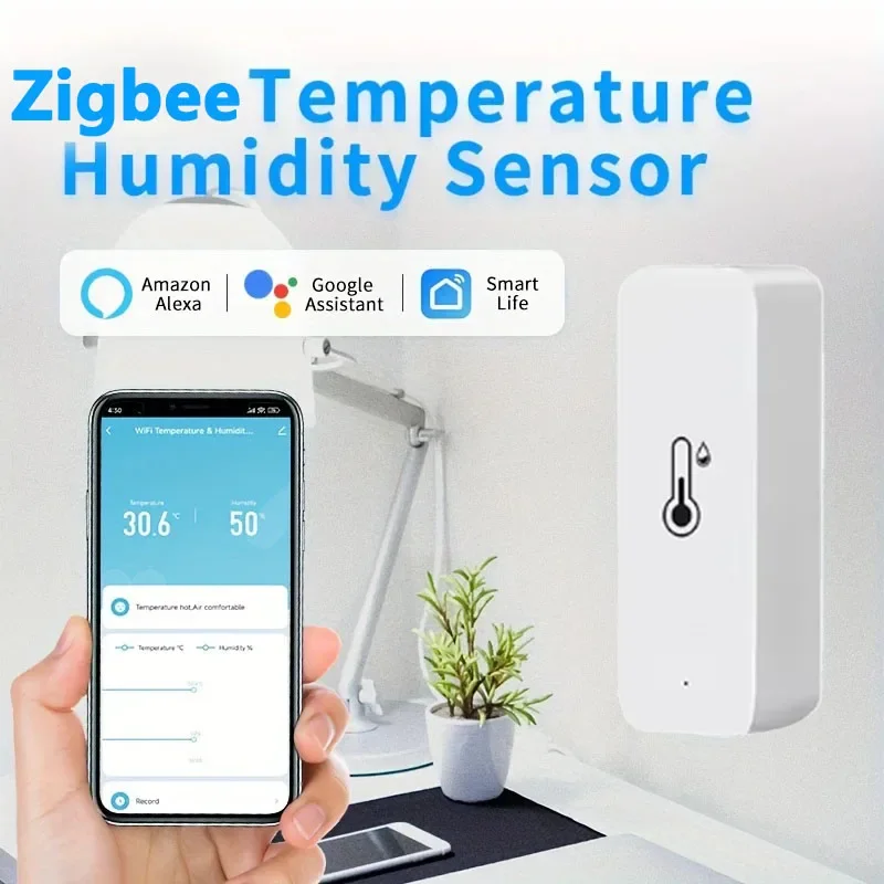 TUYA Zigbee/Cozylife WiFi สมาร์ทอุณหภูมิความชื้นเซนเซอร์ APP สมาร์ทหน้าแรกการแจ้งเตือนระยะไกลเครื่องวัดอุณหภูมิ Alexa Google Home