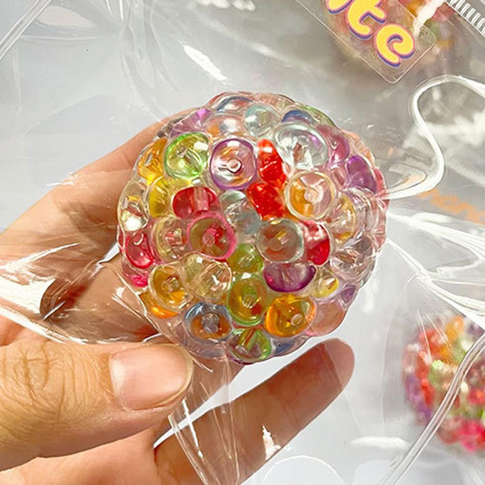 Creative Explosion Beads Squishy Balls Stress Relieving Toys Slow Rebound Toy Fidget Toy Children Decompression Toys
