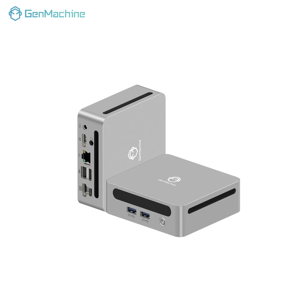 Genmachine AMD R5 6600H ES Новый мини-ПК Windows 11 WiFi 6 Игровой ПК DDR5 4800 МГц 4,2 ГГц Процессор M.2 SSD Поддержка компьютера 4K