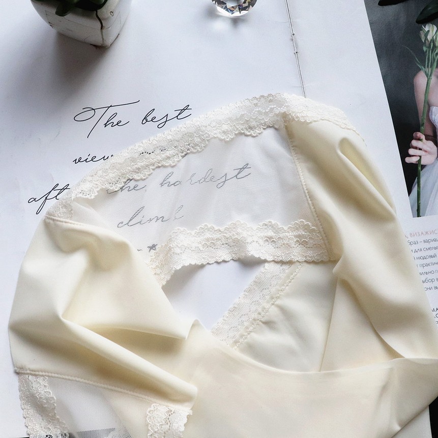 Roupa Íntima Sexy de Renda Antibacteriana 7A, Sem Costura, Decote Baixo, Confortável e Respirável, Serviço de Design Personal...