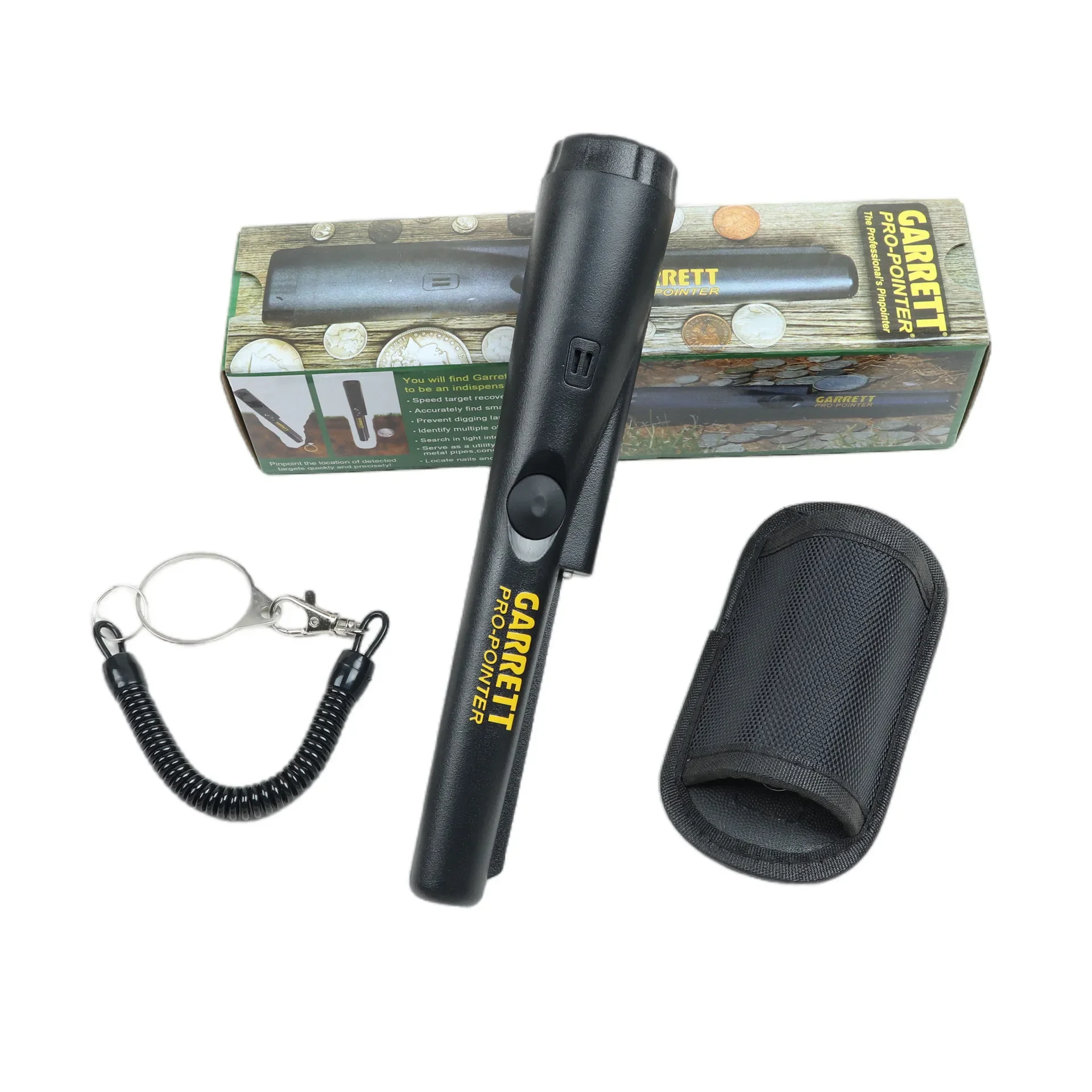 Detector de metais de alta precisão, haste de posicionamento portátil, detector externo, à prova d'água, caçador de tesouros subterrâneos