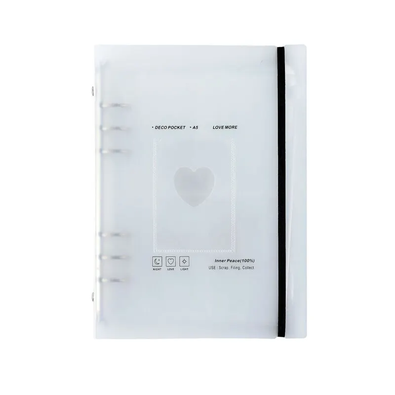 A5 Matte Heart Photo Scrapbook Binder รีฟิล 3 ''Idol Collection Binder สําหรับหญิง