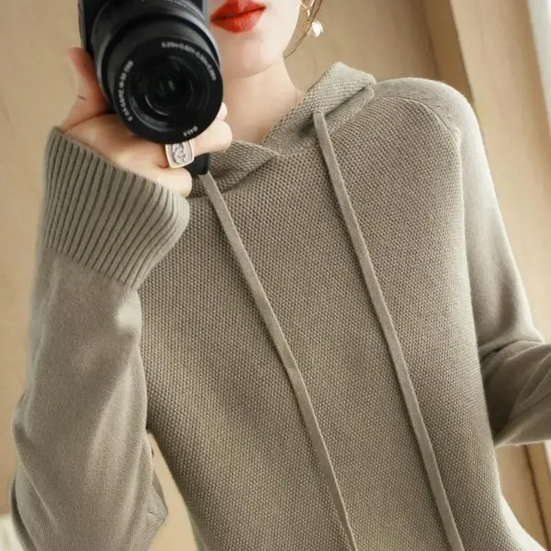 เสื้อกันหนาวผู้หญิงฤดูใบไม้ร่วงฤดูหนาวแขนยาวBottomingเสื้อลําลองPulloversถักเสื้อเกาหลีแฟชั่นจัมเปอร์ 2024