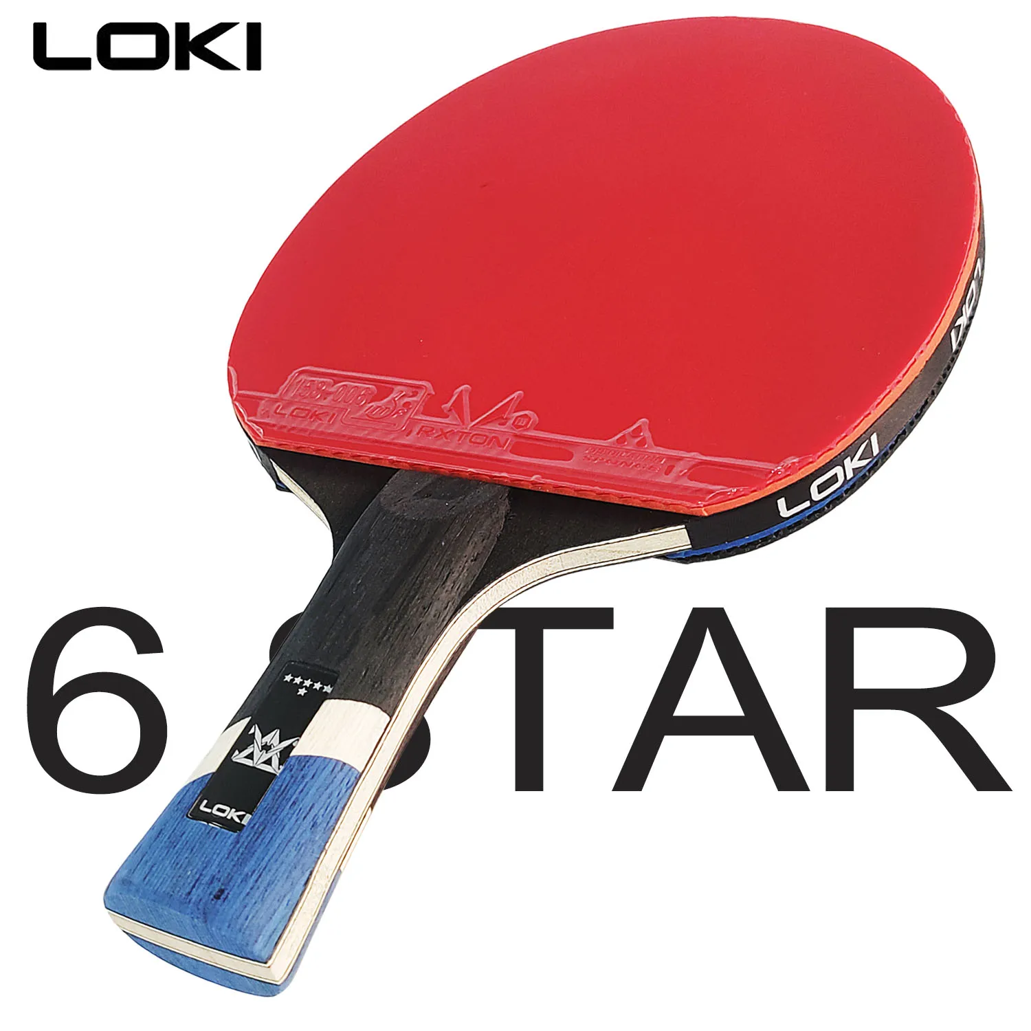 LOKI 9 ดาวตารางไม้เทนนิส Professional 5 + 2 คาร์บอน Ping Pong Paddle 6/7/8/9 Star Ultra Offensive พร้อมเหนียวยาง