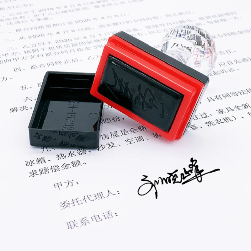 Personal Name Stamp Handwritten Signature Seal Engraving Customized Seal Private Seal Automatic Press Type Office Stamp