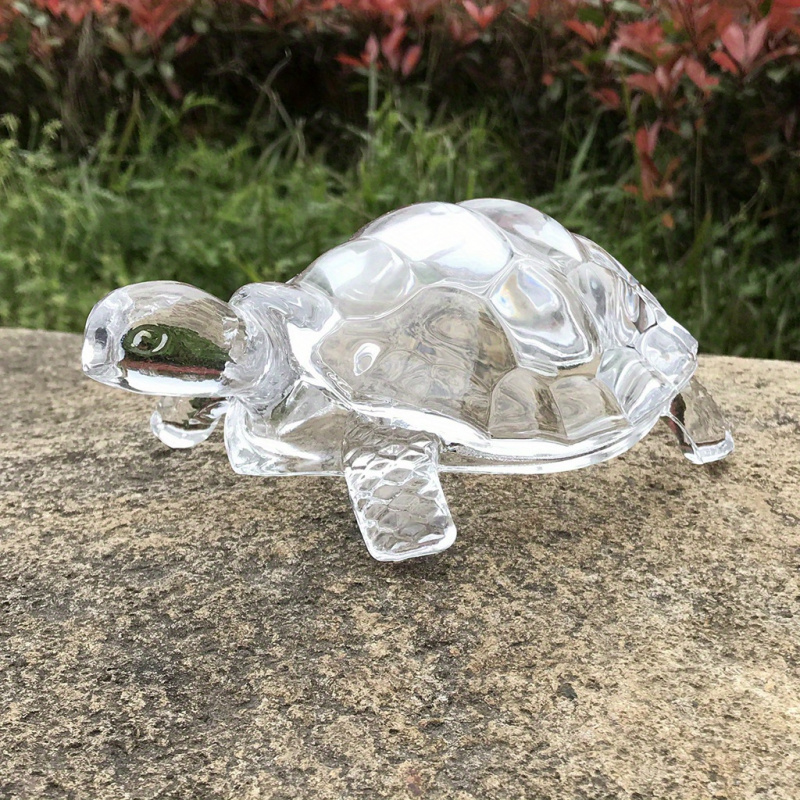 A Crystal Turtle Ornament, Mini Turtle Statue, Lucky Ornament, Suitable for Home Office Desk Decoration, Home Decoration