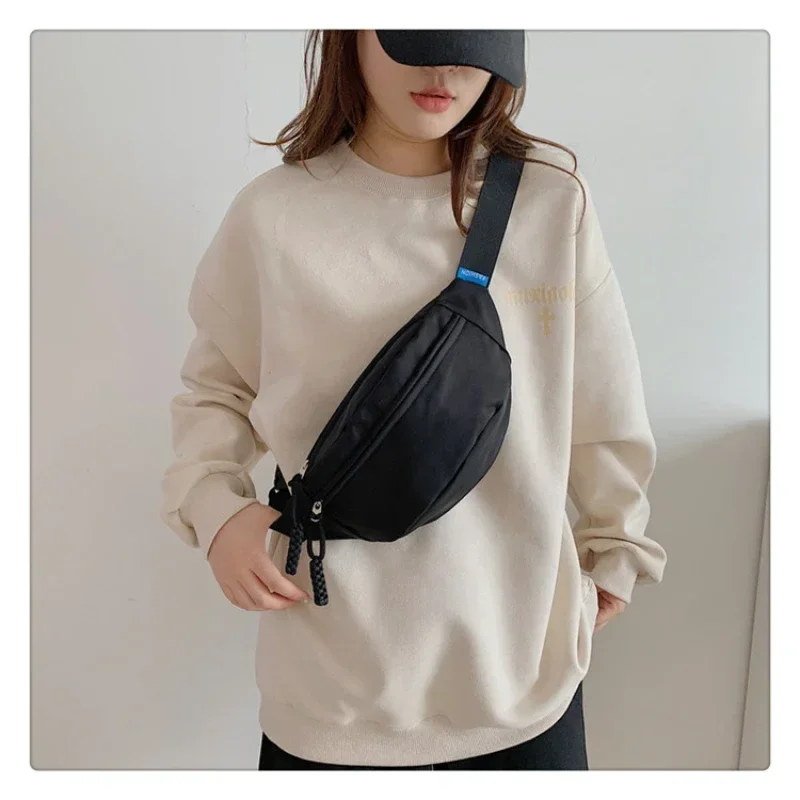 女性、オックスフォードジッパー、高品質、用途の広いバッグ用のモノクロウエストパック、2024