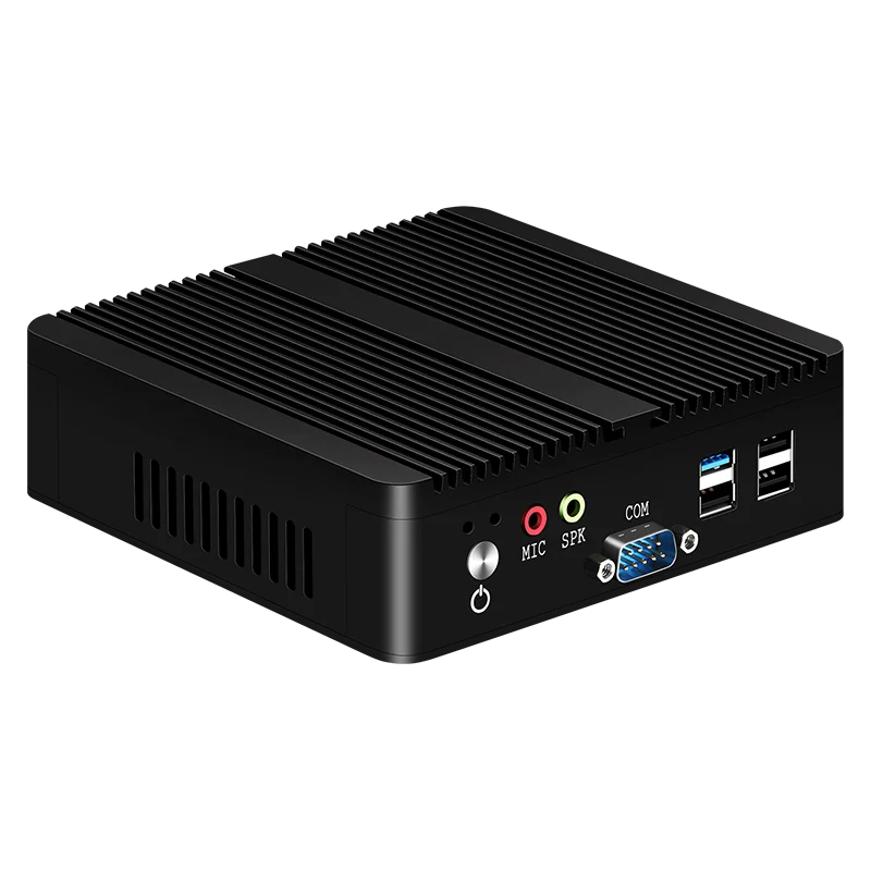 Industrial Mini PC with Inter Celeron Processor with Gigabit 1xUSB3.0 3xUSB2.0 1xHDMI 1xVGA Support WiFi WIN10 Pfense Computer