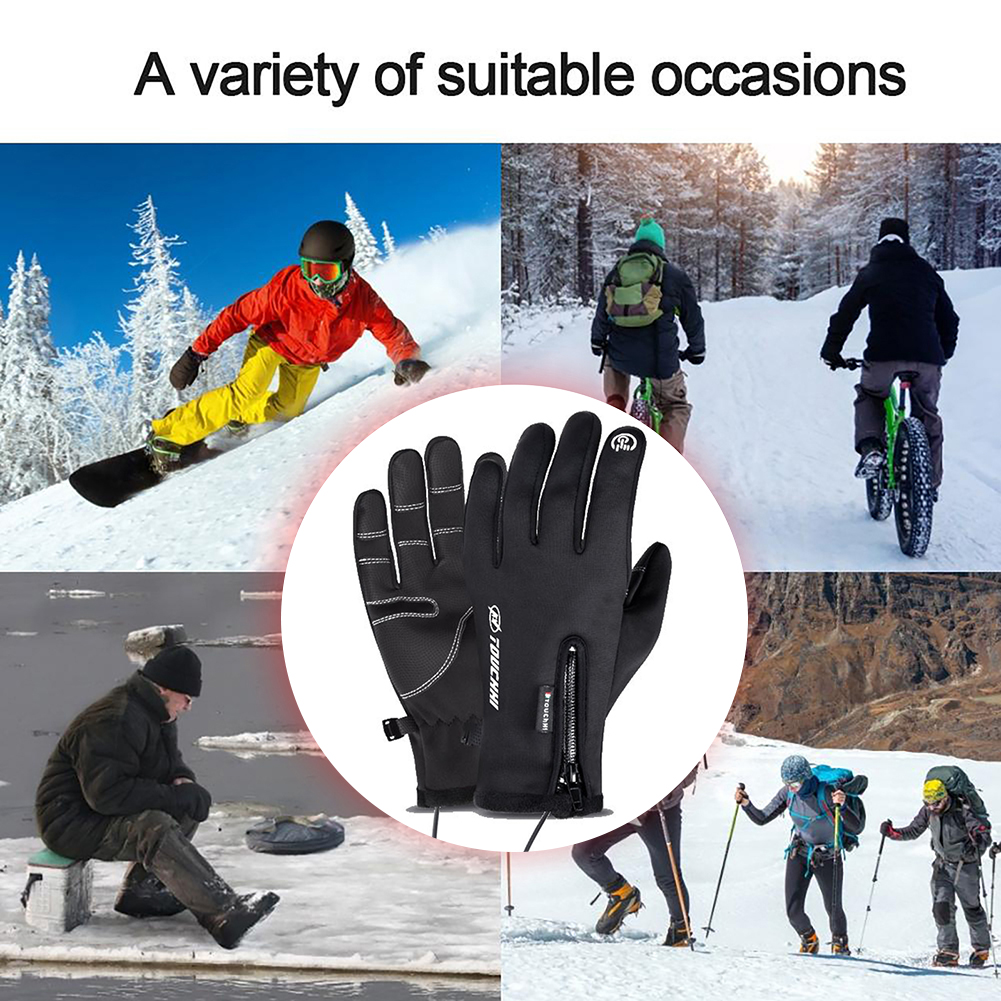 USB Touch Screen Gloves Winter Ski Gloves Windproof Heated Gloves for Cycling Running Driving Hiking Walking for Women Men