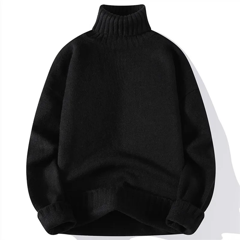 Neue Rollkragenpullover Männer Pullover Lässig Einfarbig Gestrickte Schwarz Pullover Mode Herbst Winter Männer Kleidung 2023 Pullover Mann