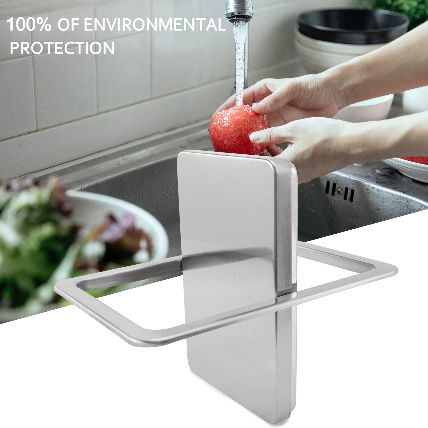 สแตนเลสขยะ FLAP ฝาปิดถังขยะฝาครอบ Flush ในตัว BALANCE Swing FLAP ขยะฝาปิดสําหรับเคาน์เตอร์ห้องครัวด้านบน A