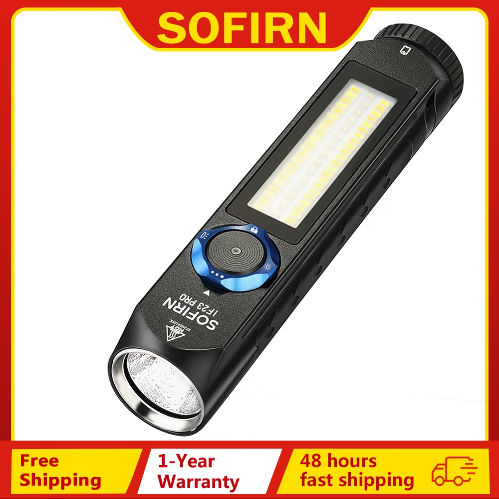 Sofirn IF23 PRO RGB Light 5000lm XHP70B Powerful LED Flashlight 21700 5V 3A USB C Rechargeable Torch with Magnetic