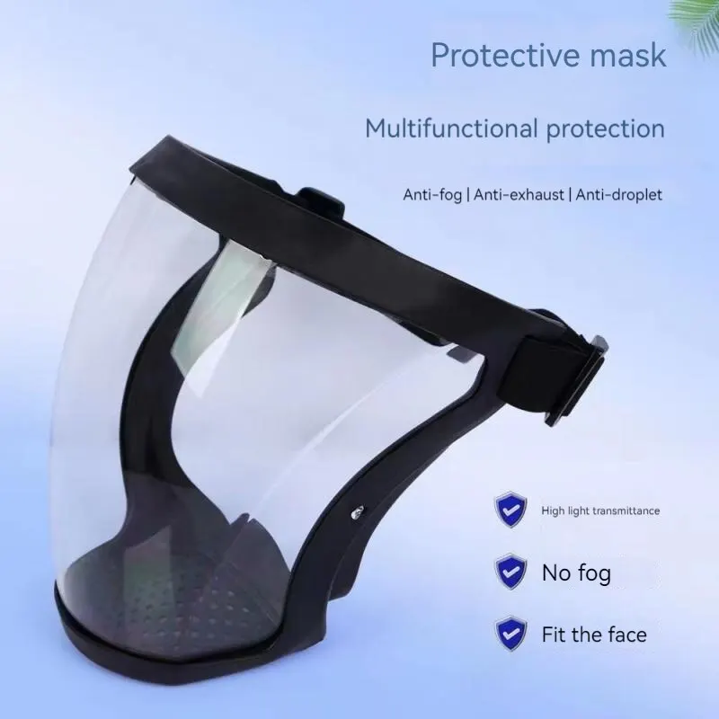 Máscara transparente antipolvo y antiniebla, gafas de soldadura sin niebla de alta definición, protección facial completa montada en la cabeza