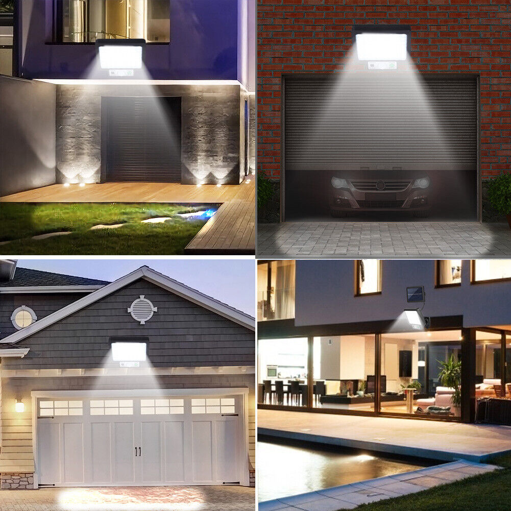 Lámpara Solar de pared 117 COB, luces Led con Sensor de movimiento, 3 modos con Control remoto, lámpara impermeable para exteriores para decoración de jardín y patio