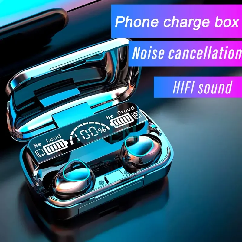 Tws Draadloze Bluetooth Headset Met Oplaaddoos Voor Telefoon Ruisonderdrukking Mic Oordopjes Draadloze Hoofdtelefoon Bluetooth Oortelefoons