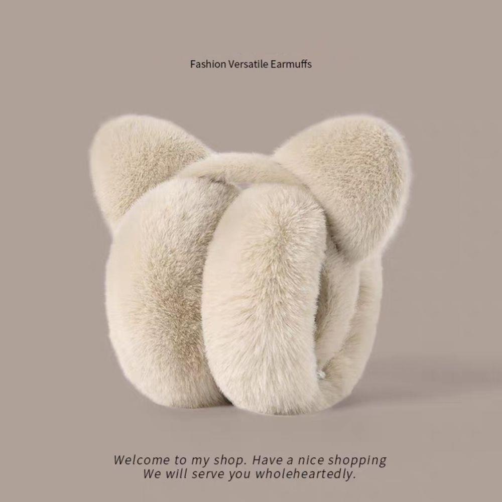 1 шт., мягкие плюшевые теплые наушники с кошачьими ушками, зимние теплые наушники, модные наушники, уличные защитные наушники от холода, складные наушники