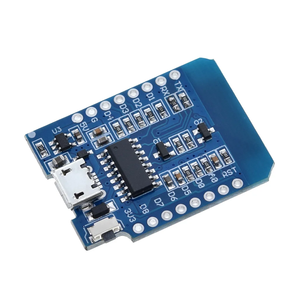 WeMos-Módulo D1 Mini ESP8266 ESP-12F ESP12, placa de desarrollo WiFi, 3,3 V Micro USB, basado en ESP-8266EX, 11 pines digitales para Arduino