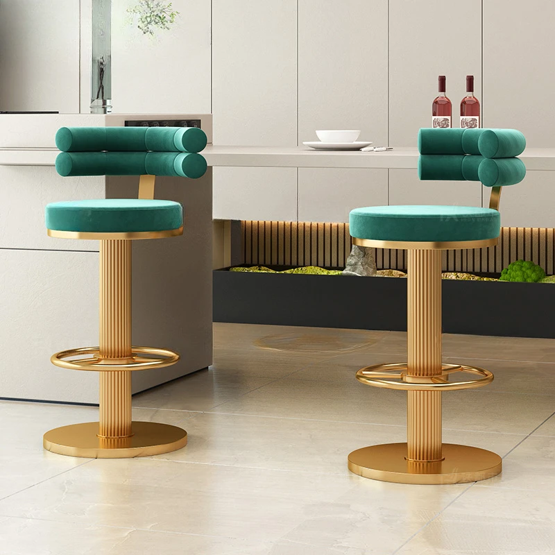 Luxuriöser Design-Barstuhl, drehbar, rund, drehbar, für die Küche, Barhocker, höhenverstellbar, Theke, Taburetes De Bar, Wohnmöbel