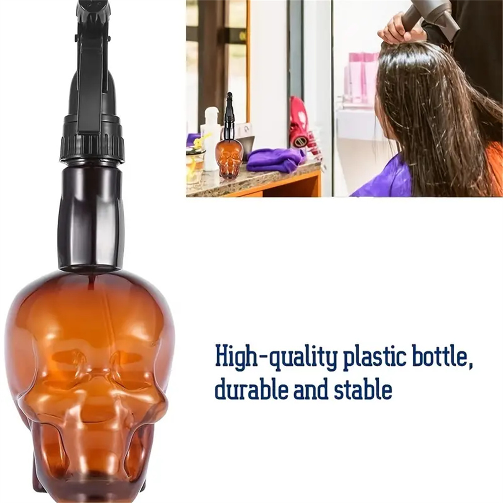 1pc 500ml crânio plástico esguicho garrafa tatuagem spray garrafa e bomba de espuma para mousse salão de beleza cabelo líquido e tatuagem suprimentos