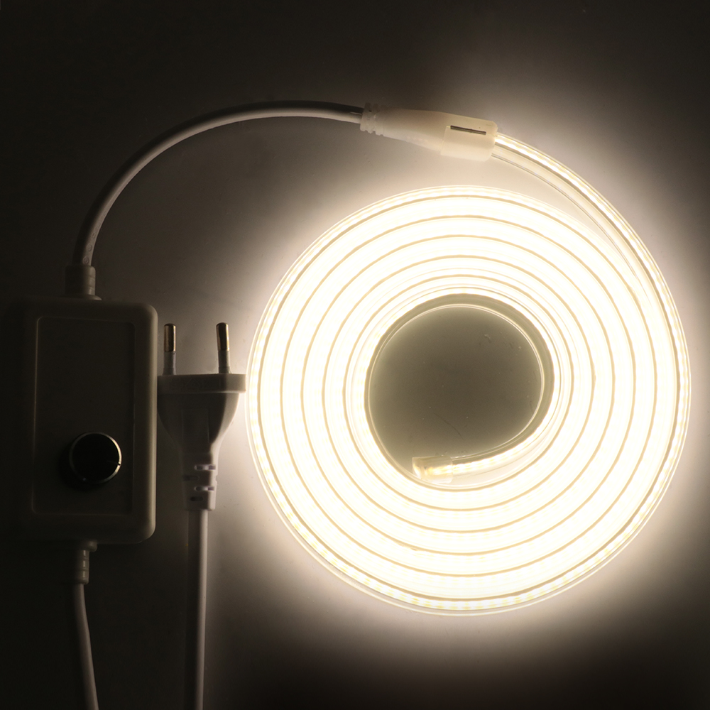 COB Licht Helligkeit Einstellbare LED Dimmer Schalter mit EU Stecker Für 220V 288/360Led COB Streifen Licht Netzteil Adapter