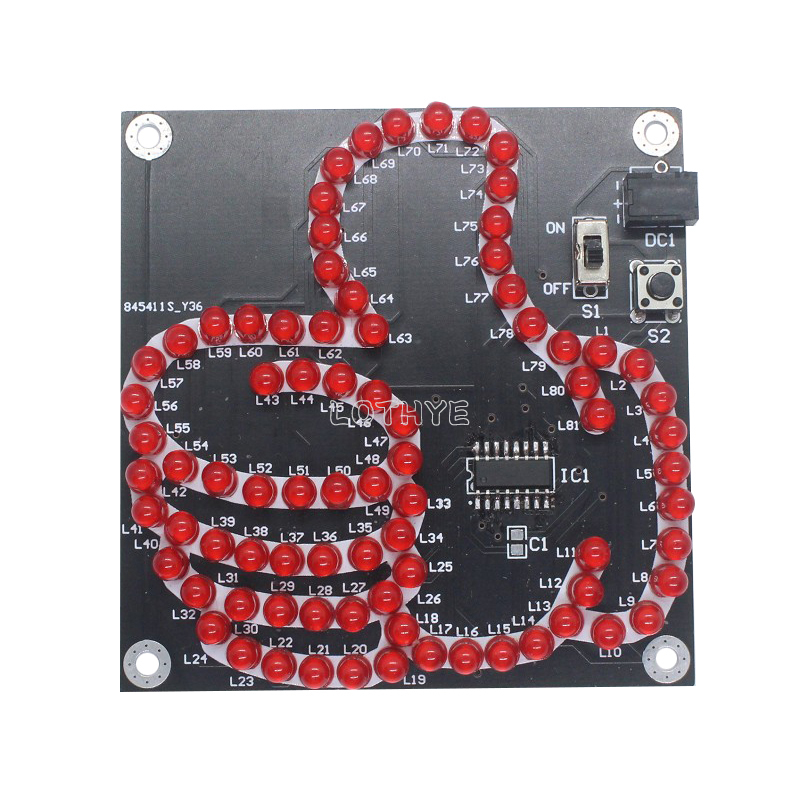 DIY Electronic Kit LED Thumb Flowing Light Production Kit Light-emitting Diode Fun Welding Microcontroller Soldering Practice