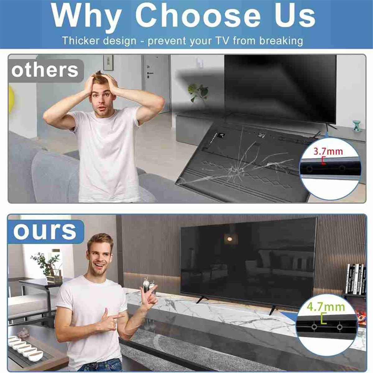 BABQ TCL TVスタンド脚用スタンド28 32 40 43 49 50 55 65インチ、TCL Roku TV脚用テレビスタンド、ネジ付き交換用テレビ脚