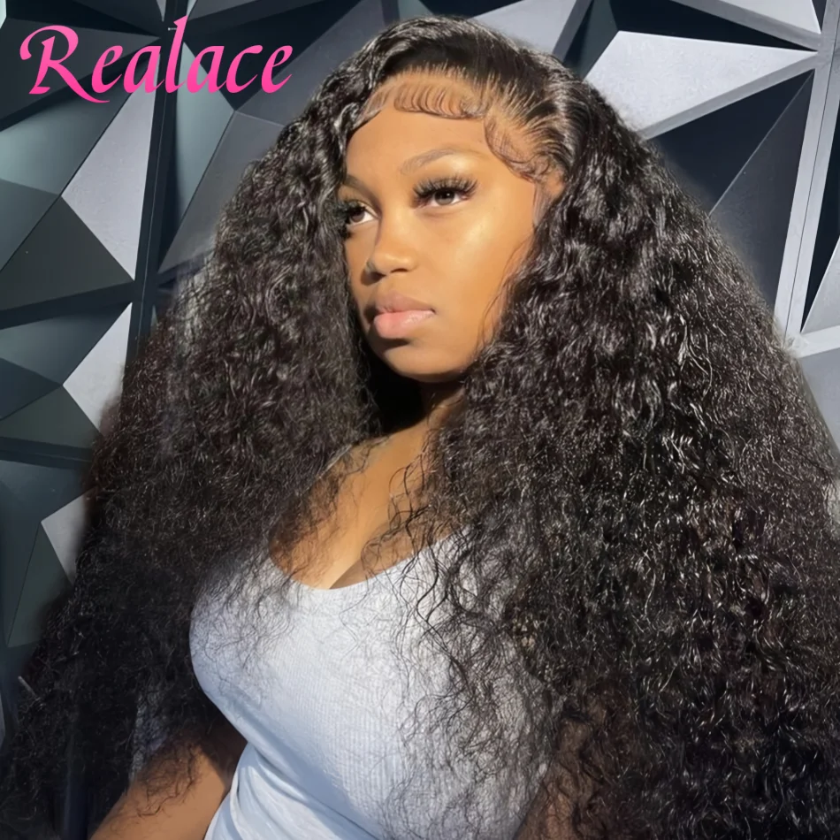 30 40 pulgadas 13x4 13x6 pelucas delanteras de encaje transparente HD rizado pelucas de cabello humano brasileño de onda profunda de 200 de densidad para mujeres prearrancadas