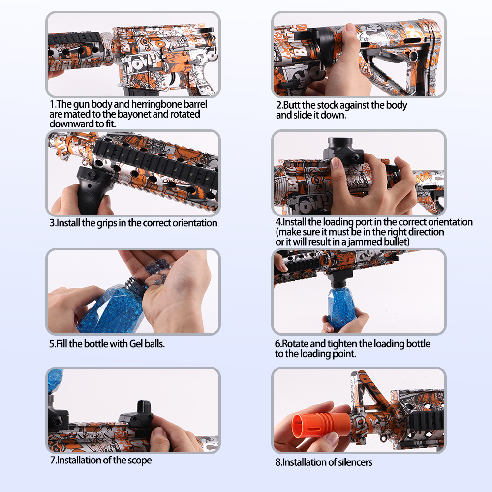 Blaster de bolas eléctrico M4A1 de alta velocidad: diversión para niños y adultos, recargable, ideal para fiestas de juegos al aire libre (sin bombas de agua)