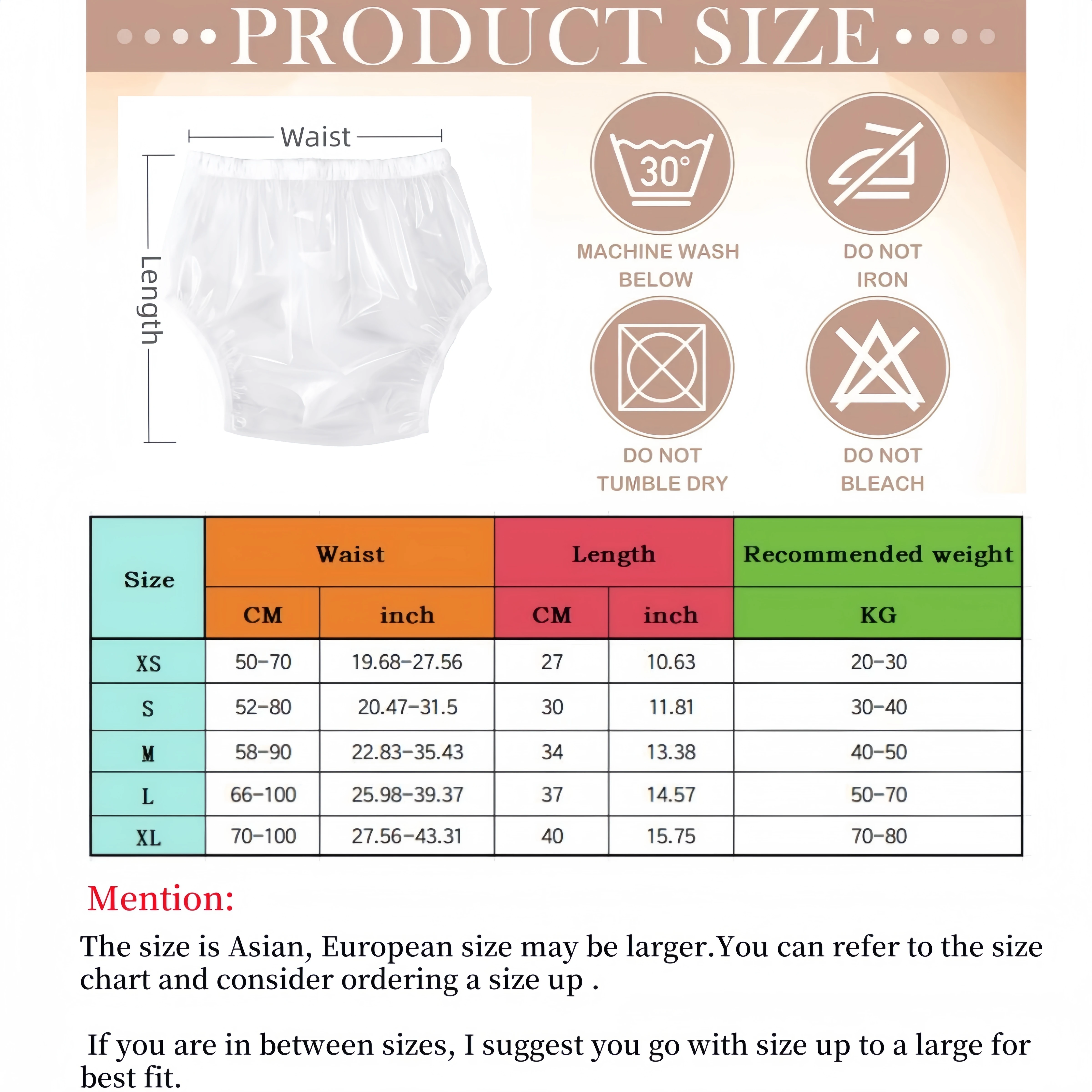 AIO 2 ชิ้นReusableกันน้ําTPUผู้ใหญ่ผ้าอ้อมขนาดใหญ่ผ้าอ้อมทําความสะอาดง่ายไม่หยุดยั้งกางเกงผ้าอ้อมนุ่มDropshipping