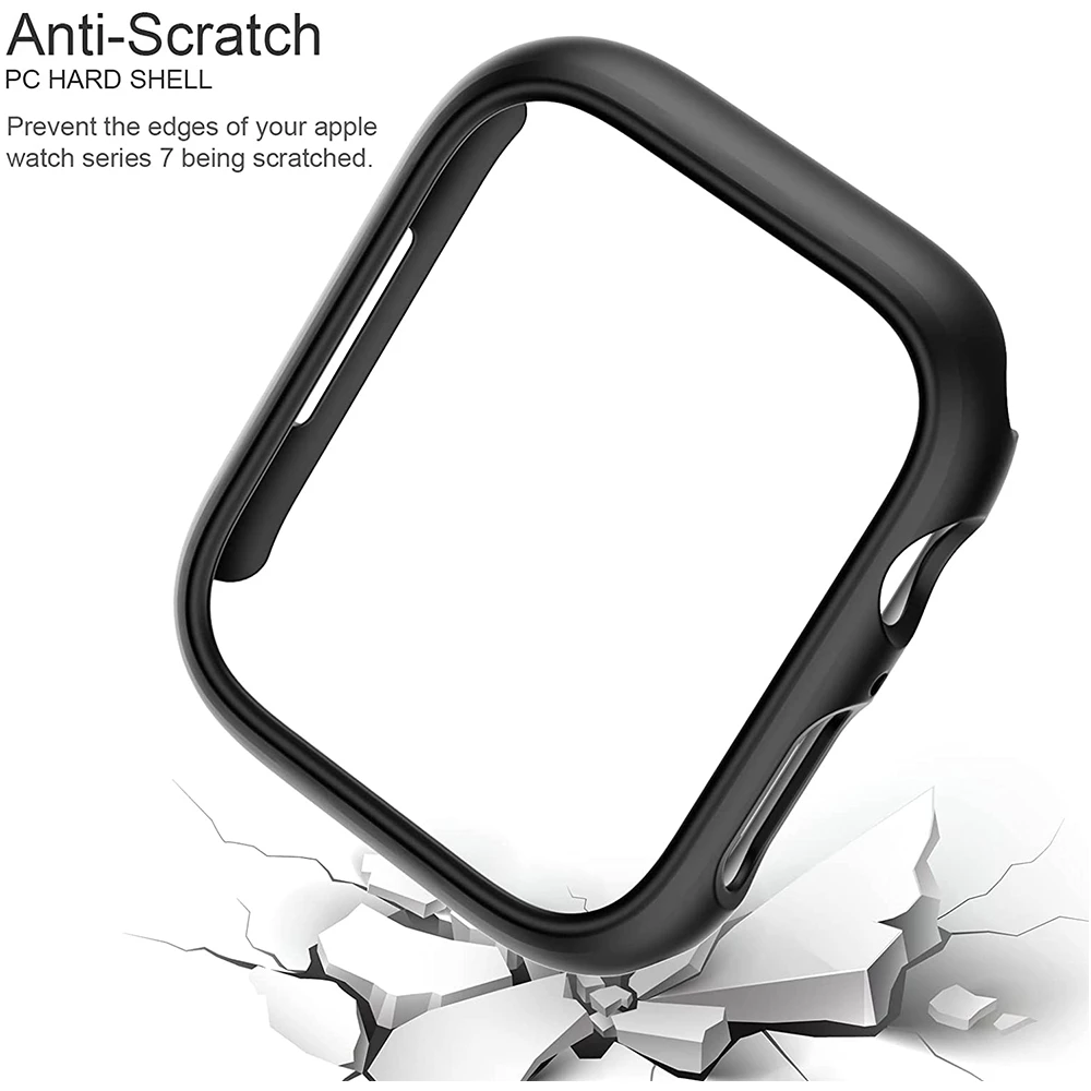 Чехол для Apple Watch Case 45 мм, 41 мм, 44 мм, 40 мм, 42 мм, 38 мм, 44 45 мм, аксессуары, защитный бампер для ПК iWatch Series 8 7 SE 6 5 4 3 9