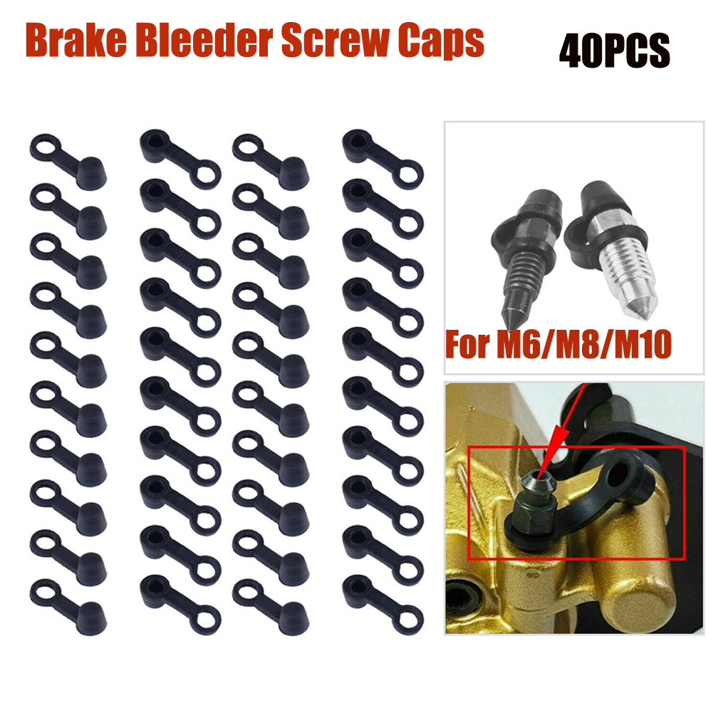 20/30/40 pçs tampa de parafuso sangrador de freio graxa zerk encaixe tampa de borracha poeira preto para motocicletas carro m6/m8/m10 parafuso